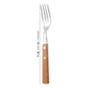 Juego de cubiertos de acero inoxidable 304 con mango de madera, tenedor de cena principal, cuchillo para bistec, cuchara de postre, uso comercial