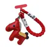 Huayang Año Nuevo Zodiaco Año Caballo Pu Llavero Decoración Bolso Serie Roja Lanyard Festivo para Teléfono Colgante de Bolsa