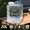 Cubo Transparente para Exterior con Grifo Camping en Coche Tour Autodirigido Agua Mineral Agua Pura para Beber Almacenamiento Tanque de Almacenamiento de Agua