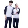 Estudiantes de Secundaria Personalizados, Estudiantes de Preparatoria, Uniformes Escolares, Uniformes de Clase, Juegos Deportivos, Conjuntos de Tres Piezas para Primavera y Otoño, Ropa Deportiva de Manga Corta de Algodón Puro