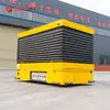 Veículo AGV Guiado por Laser com Rodas de Direção Dianteiras e Traseiras Esquerda/Direita, Veículo sem Trilhos com Elevação Hidráulica, Veículo Plataforma de Transporte Inteligente