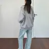 Sudadera con Capucha a Cuadros Falsa de Dos Piezas Americana 2024 Cárdigan para Hombres y Mujeres Chaqueta Holgada de Otoño Cleanfit Negro Gris