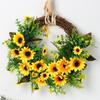 Amazon Guirnalda de Ratán Estilo Pastoral de Primavera con Girasoles Decoración Colgante para Puerta de Patio con Girasoles Simulados