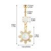 Nuevo estilo de verano transfronterizo de Amazon, joyería para piercing de ombligo con diamantes de ópalo y diamantes de imitación, colgante de sol estilo retro europeo y americano.