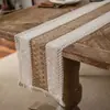 Suministro en Stock, Directo del Fabricante, Adorno de Encaje para Mesa Color Crema para Decoración de Mesa de Cocina Estilo Bohemio Rústico de Granja