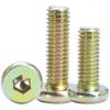 Tornillos para Muebles de Acero Chapado en Zinc de Color, Cabeza Plana Redonda con Hexágono al Fondo al por Mayor, Tornillos para Máquina de Cabeza Plana Redonda Grande con Ranura Hexagonal M6/M8