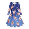 Venta al por mayor directa de fábrica ropa infantil primavera y verano nuevo estilo europeo y americano vestido para niñas estampado manga corta vestido falda infantil