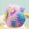 Novo desenho animado silicone roedor pioneiro Schoolbag mochila para crianças arco-íris bolha bolsa escolar para alunos da escola primária