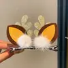 Chifres de Rena de Natal Transfronteiriços Decoração de Árvore Pequena Presilha de Cabelo de Natal Pelúcia Fofa Adereço de Cabeça para Festa de Feriado Acessórios de Cabelo para Meninas