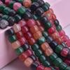 Ao vivo 10*8mm gradiente bicolor vidro estourado contas de barril de vidro craquelado contas soltas acessórios de joalheria DIY atacado