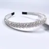 Nueva Diadema de Cristal Barroco Europea y Americana, Diadema Pequeña Simple y de Moda, Tocado Estilo Flequillo Presionado a Mano para Mujeres