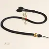 Cordón para Colgante Estilo Nuevo DIY Hecho a Mano Accesorio Mantra de Seis Palabras Cordón de Collar Dorado Cordón para Colgante de Buda de Jade