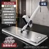 Mopa de panel grande de acero inoxidable de 42 cm para uso tanto húmedo como seco, sin manos, mopa plana perezosa para uso doméstico