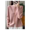 Cárdigan de Punto de Cuello Redondo de Alta Gama Nuevo de Primavera, Otoño e Invierno para Mujer, Chaqueta Suéter Holgada Abotonada para Exterior, Camisa Básica