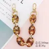 Zhuzi Nueva Cadena de Mano Retro de Acrílico para Estuche de Teléfono Móvil DIY Accesorios de Joyería Cadena de Mano Estampado de Leopardo Nariz de Cerdo