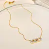 Collar de diamante geométrico simple diseño para mujer sentido móvil completo de diamantes alta gama cadena de clavícula personalizada temperamento todo lo combina Moda