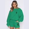 Conjunto de Sudadera y Pantalón de Chándal para Mujer 2025 Otoño e Invierno Nuevo Estilo Forrado de Polar Moda Letras Casual Running Ropa Deportiva Conjunto de Dos Piezas