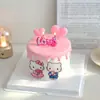Decoración para pastel del Día de San Valentín Qixi 2026 vela de amor corazón de gel suave gatito propuesta topper acrílico inserto