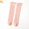 Nuevos Calcetines de Algodón para Niñas Bebés de Caña Media con Encaje de Lazo de Doble Puntada para Primavera y Verano, Boca Suelta, Calcetines Apilables para Niños