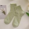 Primavera y verano Lolita boca de burbuja encaje calcetines de tubo para mujer huecos transpirables algodón fino JK medias lindas para niñas
