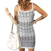 Vestido de verano para mujer, estilo europeo y americano, con tirantes finos y rayas cruzadas multicolor, novedad de 2022