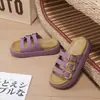 Sandalias para Mujer de Verano para Exteriores, de Tacón Alto, Nueva Moda 2024, Versátiles, Suela Suave, Hebillas de Nicho, Chanclas de Suela Gruesa