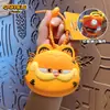 Porta-moedas de Silicone Original do Garfield Desenho Animado Criativo Fofo Armazenamento Infantil Bolsa Pequena Bolsa para Fones de Ouvido de Mão