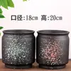 Yixing Maceta Grande de Cerámica Gruesa para Suculentas Tocón Viejo Planta Verde Maestro Tocón de Acantilado Retro Simple Transpirable Maceta de Cerámica