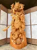 Fábrica de Esculturas em Madeira Esculturas em Raiz Ornamentos Estátua de Guanyin Maitreya Grande Guan Gong Dragão e Fênix de Ébano Figuras de Tuia de Taihang Artesanato para Sala de Estar
