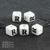 Cuentas Cerámicas Cuadradas de 8 mm con Letras y Agujeros Verticales, Materiales para Manualidades Infantiles, Cuentas Sueltas, Forma de Corazón, 26 Letras, Accesorios para DIY, Pulsera