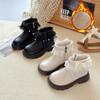 Botas Martin de Caña Corta con Encaje de Perlas para Niñas Suela Blanda 2026 Otoño e Invierno Nueva Moda Estilo Coreano