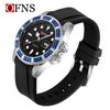 Reloj de cuarzo OFNS TEMU explosiones moda reloj de cuarzo verde fantasma de agua banda luminosa calendario diamante reloj de negocios para hombre