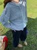 Cardigan de punto con capucha y cremallera a rayas versátil estilo retro clásico de moda cacahuete principios de otoño 11552