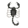 Broche de escorpión de pedrería vintage abrigo de hombre abrigo pin de insecto accesorios accesorios de ropa de doble propósito