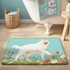 Dajiang Baño Hogar Inodoro Antideslizante Alfombrilla para Pies Alfombrilla Absorbente de Agua Alfombrilla para Piso Estilo Nórdico Alfombrilla de Secado Rápido para Entrada de Baño