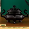 Quemador de Incienso Begonia de Latón, Quemador de Incienso de Tres Patas con Doble Asa, Quemador de Incienso para el Hogar, Artículo Decorativo para el Hogar
