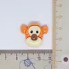 Muñeco de juguete personaje de dibujos animados cabeza de animal retrato resina pequeños accesorios accesorios de pegamento crema horquilla Diy al por mayor