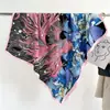 Bufanda Avanzada Camelia Estilo Coreano 90cm Bufanda de Seda Twill Nuevo Estilo Cadena Bufanda Cuadrada Grande Chal Protector Solar Pañuelo para la Cabeza Mujer