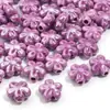 Cuentas de Cerámica Coloridas Flor de Cinco Pétalos Cuentas Sueltas con Agujeros Pulsera DIY Flor Cuentas de Cerámica Collar Accesorios de Joyería Venta al por Mayor