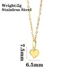 Collar de clavícula estilo ins coreano de lujo nicho retro francés para mujer, colgante de corazón y estrella de acero de titanio, adecuado para superponer y para el día a día