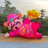Deus da Riqueza Inflável Figura Inflável para Cerimônia de Inauguração Arco Arco de Desenho Animado Lingote 2026 Mascote Postal Acenando Deus da Riqueza Figura Inflável