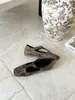 Zapatos Planos de Ballet Estampado de Leopardo con Crin de Caballo 2026 para Mujer, Zapatos Mary Jane con Tira Cruzada, Zapatos de Salón Elegantes y Versátiles