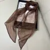Novo Estilo Primavera e Verão Lenço de Seda Chiffon para Mulheres, Lenço Diagonal Fino Grande com Bolinhas, Lenço Decorativo Versátil para Proteção Solar, Pequeno Xale