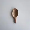 Fabricante de Productos Nuevos Venta al por Mayor Creativa Compacta Cuchara de Madera Estilo Japonés Mango Corto Boca Ancha Cuchara Mini Cuchara de Madera Cuchara para Té Espátula