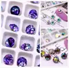 K9 Nuevos Pedrería de Uñas Redondas de 6 mm con Base Puntiaguda de Gama Alta, Pedrería Tridimensional Super Brillante para Decoración de Uñas de Vidrio DIY