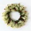 Colección de Coronas de Flores Artificiales Primavera Verano Corona de Mariposas Navidad Agujas de Pino Bayas Rojas Adorno de Puerta Hogar Festival Decoración para Colgar en la Pared