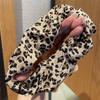 Novo nicho Spice Girls Leopard Print Kitten Hair Ring Cute Plush Hair Rope Pony Tail Head Rope High Elastic Hair Accessories para meninas