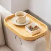 Bandeja para Reposabrazos de Sofá Estante de Almacenamiento Mesa Mini Ajustable Tablero de Mesa de Café para Uso Doméstico Mesa Lateral Pequeña Creativa Mesa de Esquina