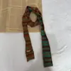 Cachecol Tricotado Retro Estilo Fair Isle para Mulheres Inverno Atmosfera Retro Coreana Cor Contrastante Estudante Espessado Quente