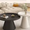 Mesa de Centro para Sala de Estar, Nuevo Modelo 2026, Apartamento Pequeño, Simple, Lujo Ligero, Sensación de Alta Gama, Redonda, Moderna, Mesa Auxiliar Minimalista, Mesa Pequeña